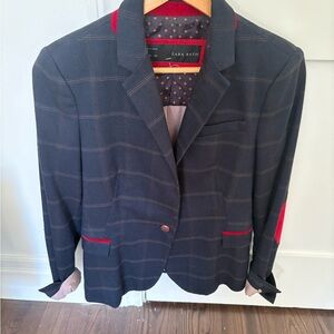 Zara Navy and Red Blazer